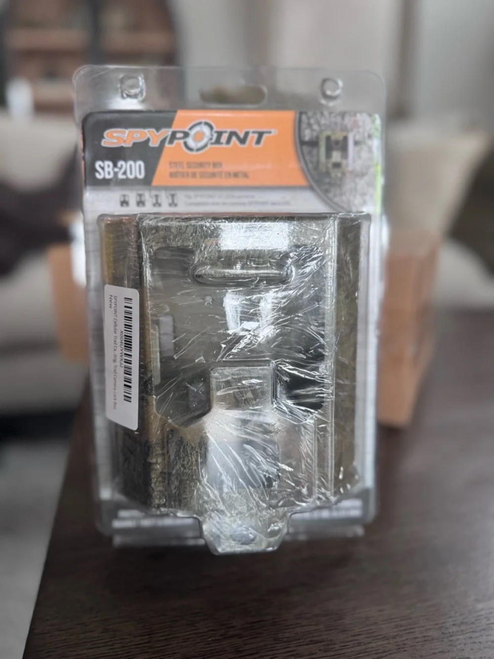 SpyPoint SB-200 Steel Security Box - Hunting Cam Camo/Black -Trail Cam Lock Box